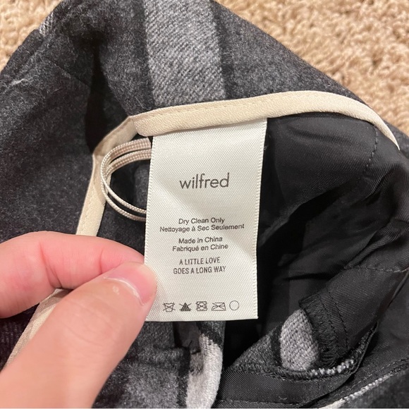 Aritzia Wilfred Chambéry Check Pant in Charcoal/Black - Size 00 - Picture 9 of 14